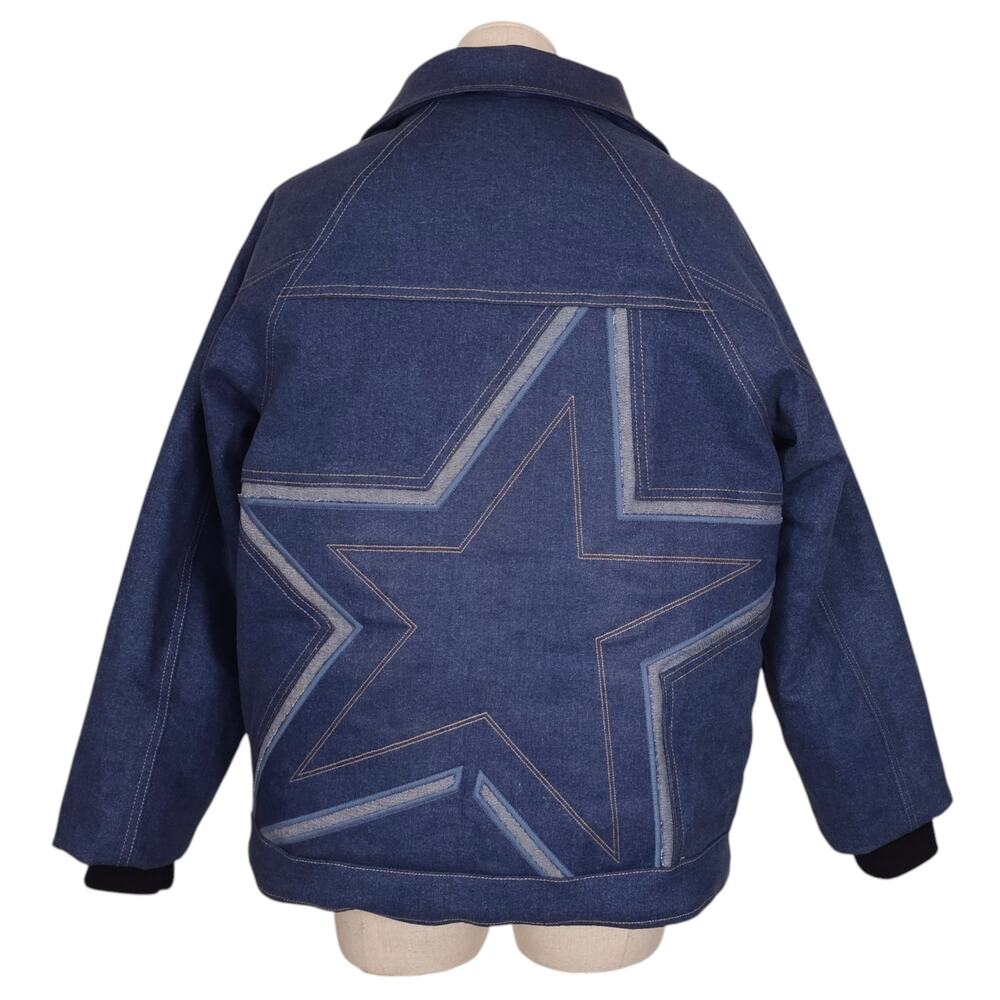 Perfect Moment x DL1961 Corentine Jacket Blue Denim Star Sz Medium